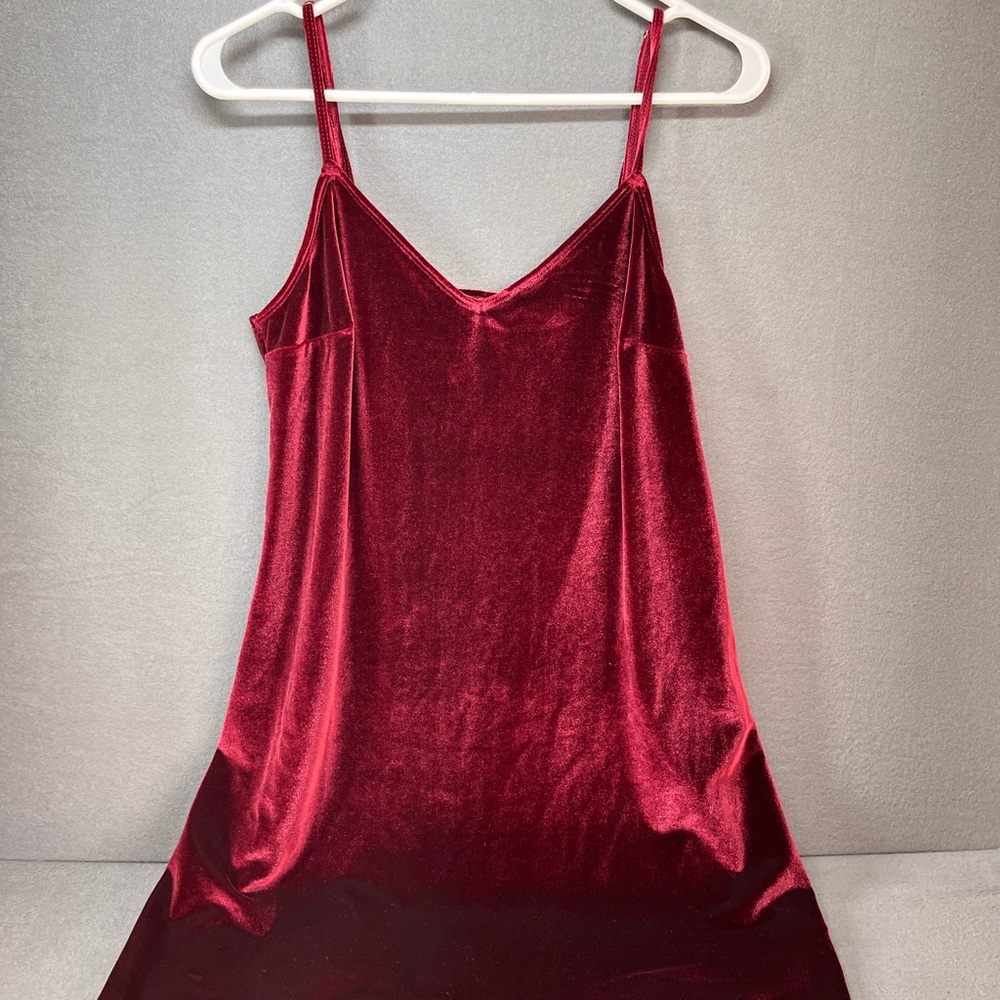 Hollister Red‎ adjustable straps Velvet Dress